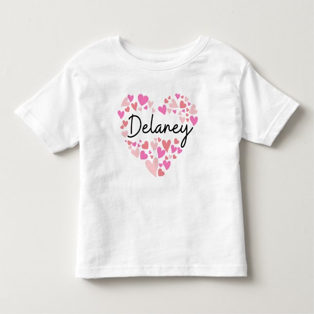 Camiseta De Bebé Amo a Delaney - corazones para Delaney (Anverso)