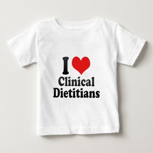 Camiseta De Bebé Amo a dietético clínicos (Anverso)