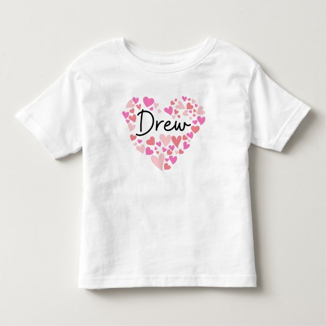 Camiseta De Bebé Amo a Drew - corazones para Drew (Anverso)