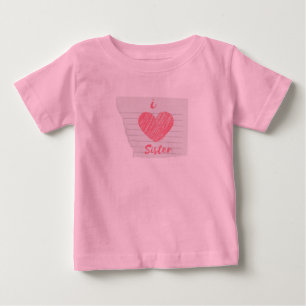 Camiseta De Bebé amo a hermana