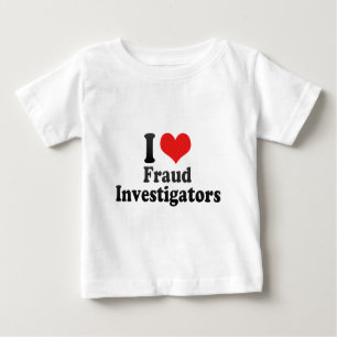 Camiseta De Bebé Amo a investigadores del fraude