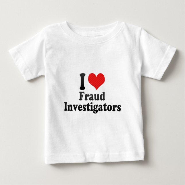 Camiseta De Bebé Amo a investigadores del fraude (Anverso)