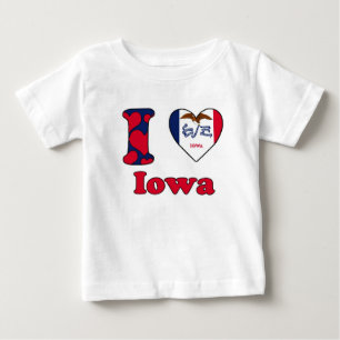 Camiseta De Bebé Amo a Iowa