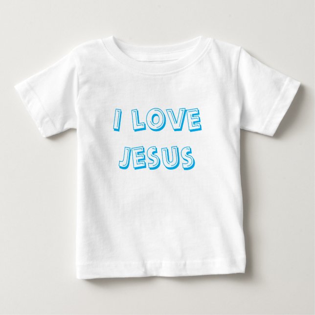 Camiseta De Bebé Amo a Jesús (Anverso)
