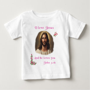 Camiseta De Bebé Amo a Jesús