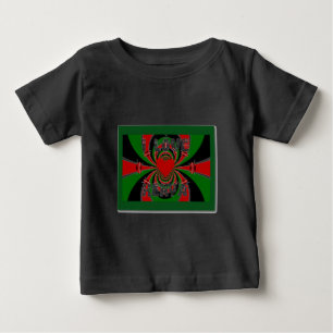 Camiseta De Bebé Amo a Kenia: Arte de Bandera Dinámica