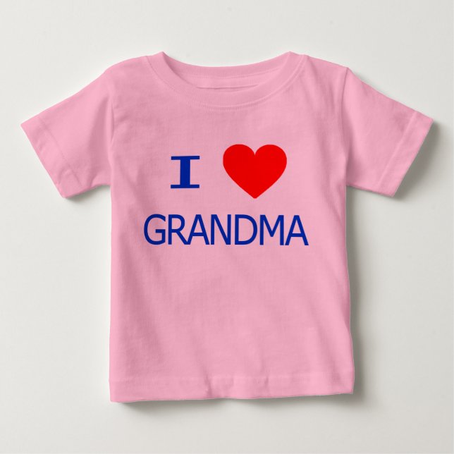 Camiseta De Bebé Amo a la abuela (Anverso)