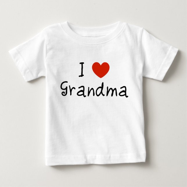 Camiseta De Bebé Amo a la abuela (Anverso)