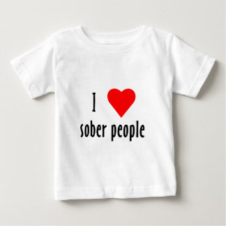 Camiseta De Bebé Amo a la gente sobria