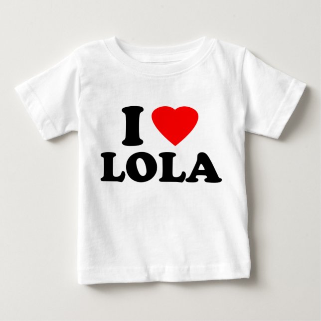 Camiseta De Bebé Amo a Lola (Anverso)
