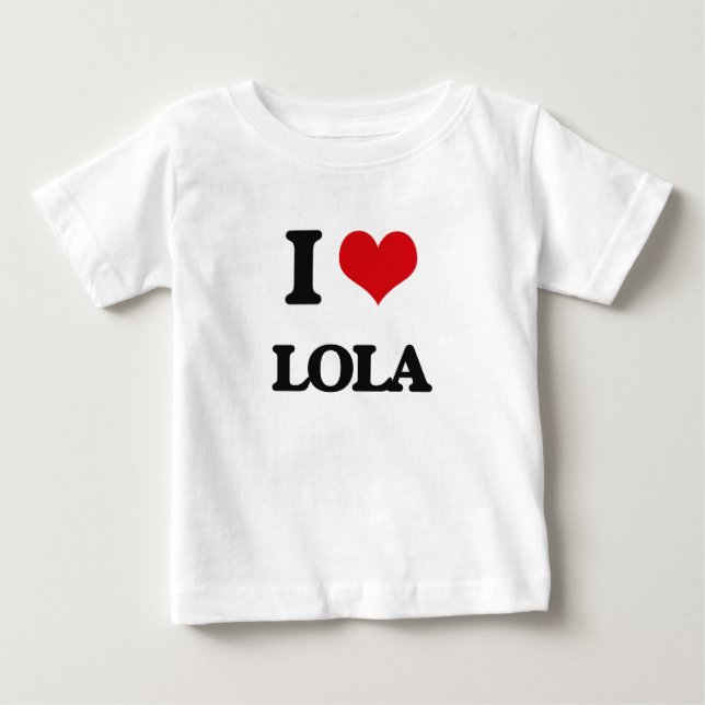 Camiseta De Bebé Amo a Lola (Anverso)