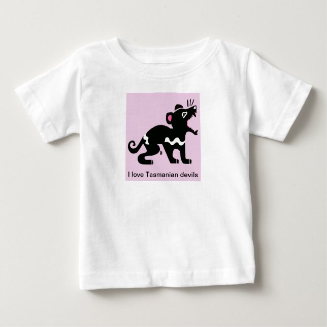 Camiseta De Bebé Amo a los demonios de Tasmania - Australia - Amant (Anverso)
