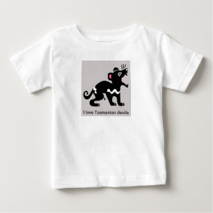Camiseta De Bebé Amo a los demonios de Tasmania -Australia- amante
