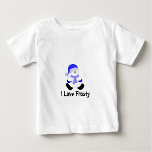 Camiseta De Bebé Amo a los muñecos de nieve