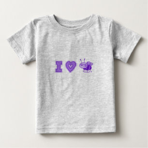 Camiseta De Bebé "Amo a los niños", bebé creeper en Nat'l/Purple