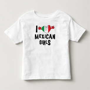 Camiseta De Bebé Amo a los niños Chicas mexicanos