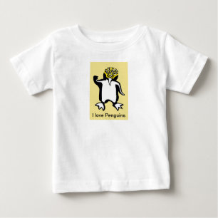 Camiseta De Bebé Amo a los PENGUINOS - Vida silvestre Antártida -