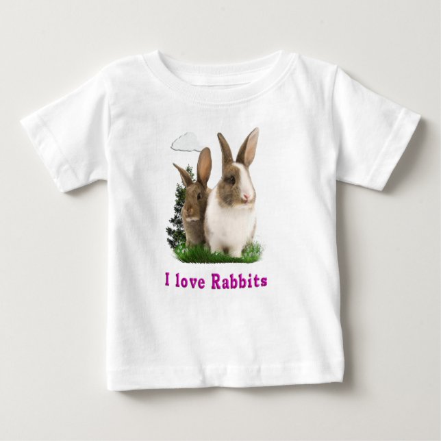 Camiseta De Bebé Amo a los Rabbits (Anverso)