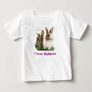 Camiseta De Bebé Amo a los Rabbits
