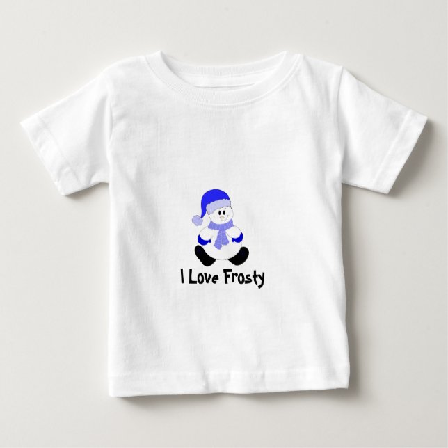 Camiseta De Bebé Amo a los Snowmen (Anverso)