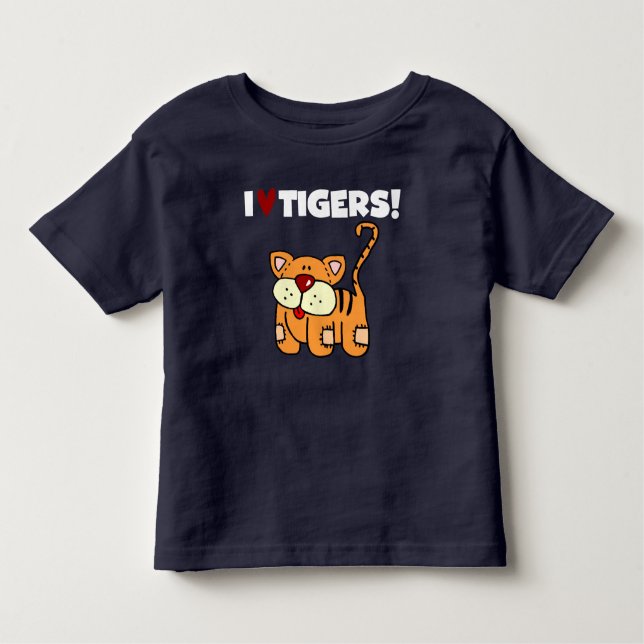 Camiseta De Bebé Amo a los Tigres (Anverso)
