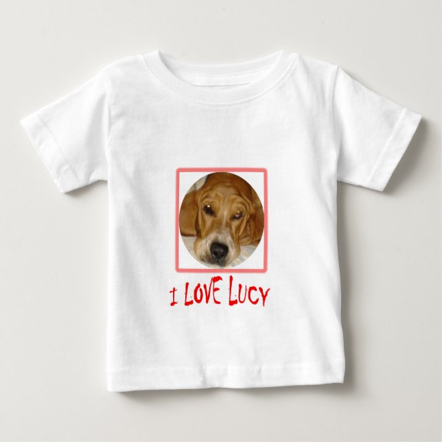 Camiseta De Bebé amo a lucy (Anverso)