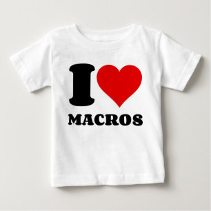 CAMISETA DE BEBÉ AMO A MACROS
