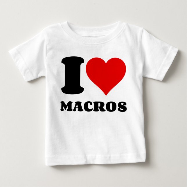 CAMISETA DE BEBÉ AMO A MACROS (Anverso)