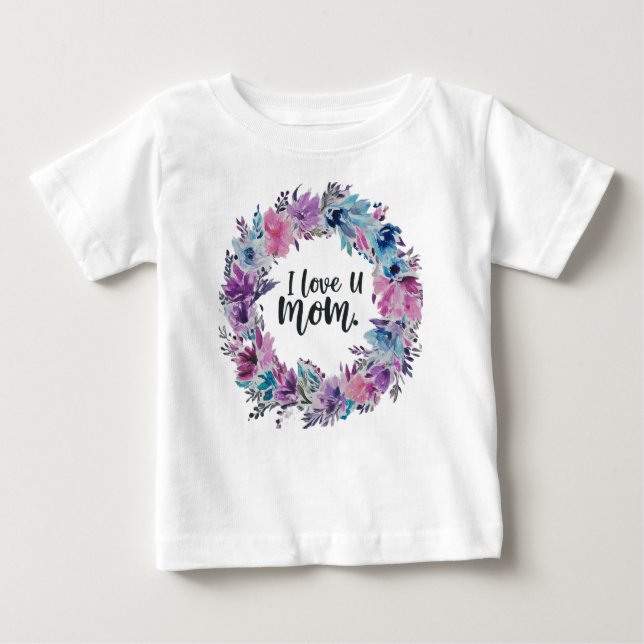 Camiseta De Bebé Amo a mamá (Anverso)