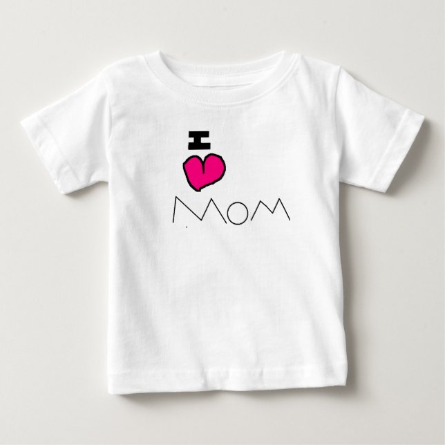 Camiseta De Bebé amo a mamá (Anverso)