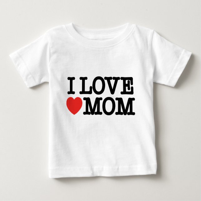 Camiseta De Bebé Amo a mamá (Anverso)