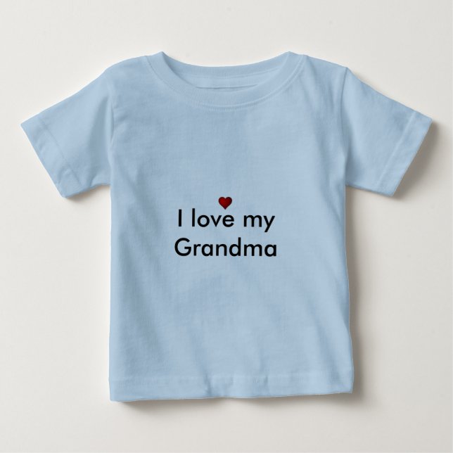 Camiseta De Bebé Amo a mi abuela (Anverso)