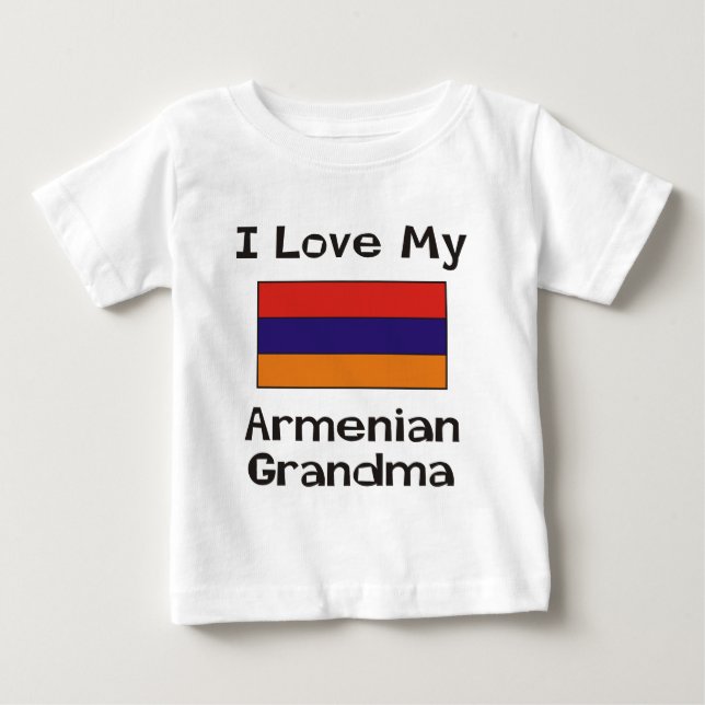 Camiseta De Bebé Amo a mi abuela armenia (Anverso)