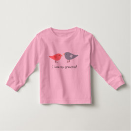 Camiseta De Bebé "¡Amo a mi abuela!" con los pájaros