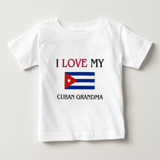 Camiseta De Bebé Amo a mi abuela cubana (Anverso)