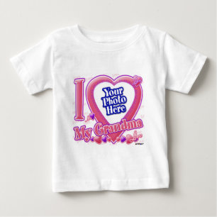 Camiseta De Bebé Amo a mi abuela rosa/púrpura - foto