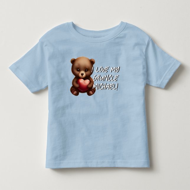 Camiseta De Bebé "¡Amo A Mi Abuelo!" Cubo de oso (Anverso)