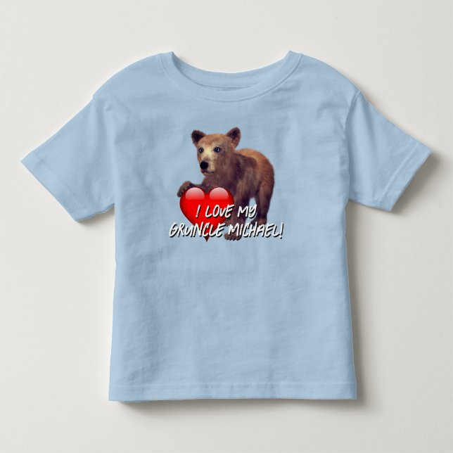 Camiseta De Bebé "¡Amo A Mi Abuelo!" Cubo de oso (Anverso)