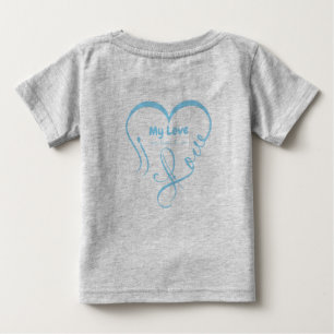 Camiseta De Bebé Amo a mi amor 🖤: Sigo enamorándome de ti