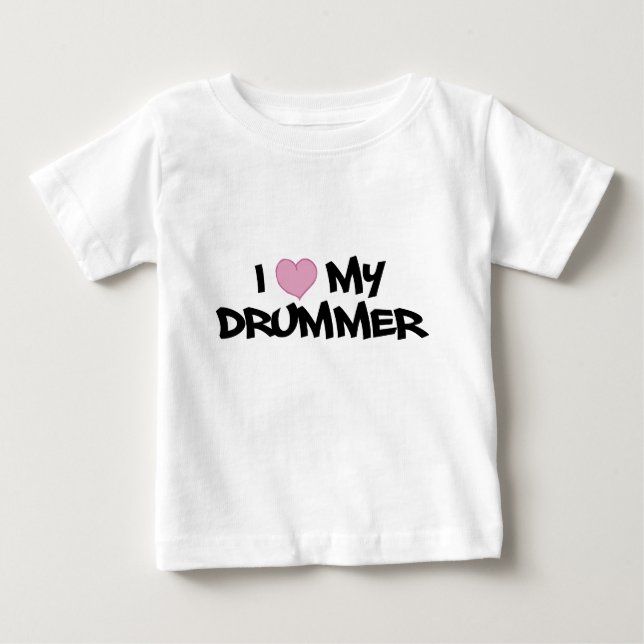Camiseta De Bebé Amo a mi batería (Anverso)