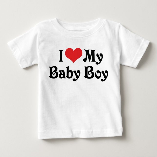 Camiseta De Bebé Amo a mi bebé niño (Anverso)