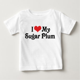 Camiseta De Bebé Amo a mi ciruela azucarada