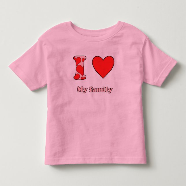 Camiseta De Bebé Amo a mi familia (Anverso)