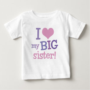 Camiseta De Bebé Amo A Mi Gran Hermana