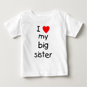 Camiseta De Bebé Amo A Mi Gran Hermana
