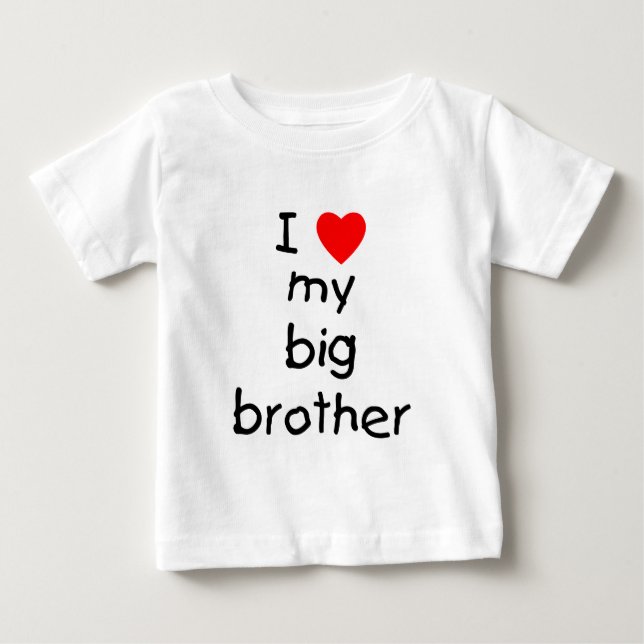 Camiseta De Bebé Amo A Mi Gran Hermano (Anverso)