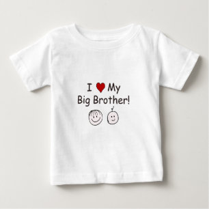 Camiseta De Bebé ¡Amo A Mi Gran Hermano!