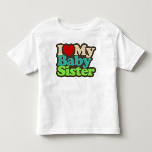 Camiseta De Bebé Amo a mi hermana bebé