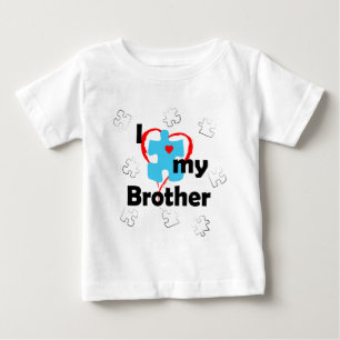 Camiseta De Bebé Amo a mi hermano - Autismo
