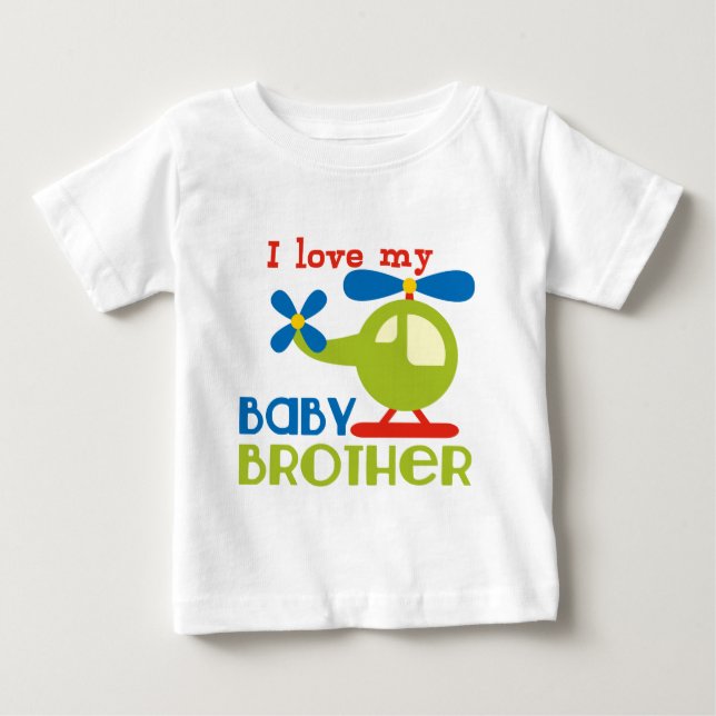 Camiseta De Bebé Amo a mi hermano bebé (Anverso)